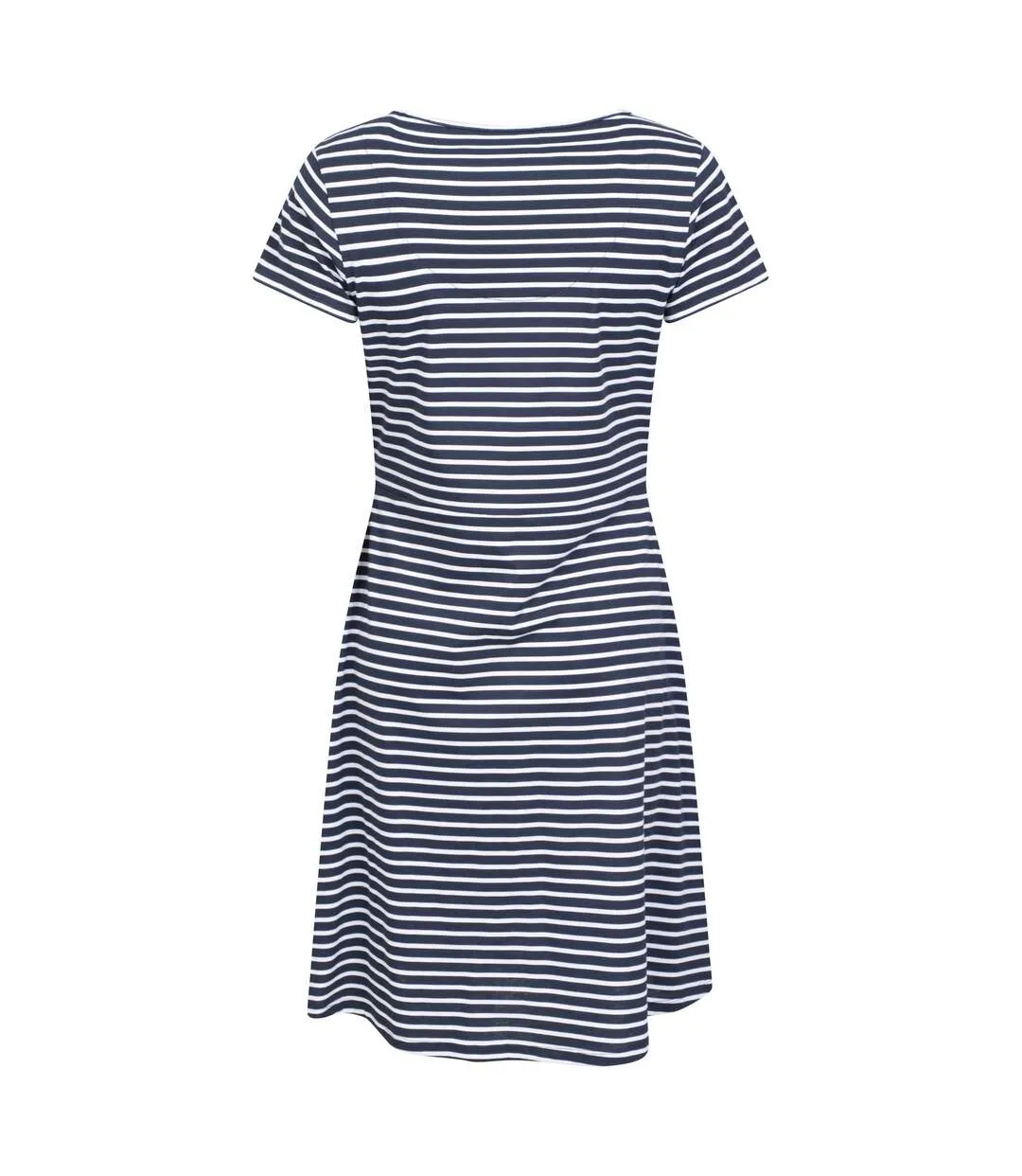 Womens/ladies Essentials Lora Stripe Skater Dress Blue Mountain Warehouse-2