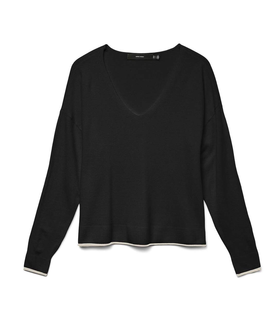 Pull noir femme vero moda breezess-1