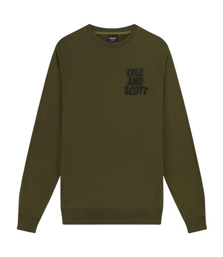 Sweat Motif/style Logo Ondulé Homme Olive Lyle & Scott