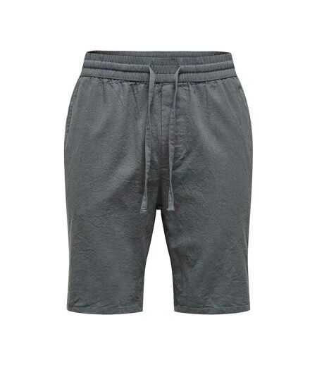 Short gris homme only & sons cot lin
