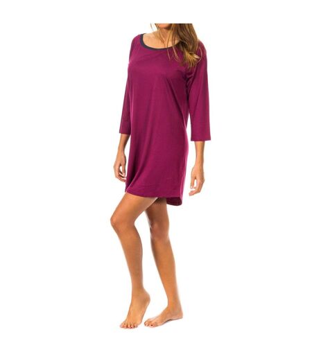 Long-sleeved nightgown with round neck 1487904753 women