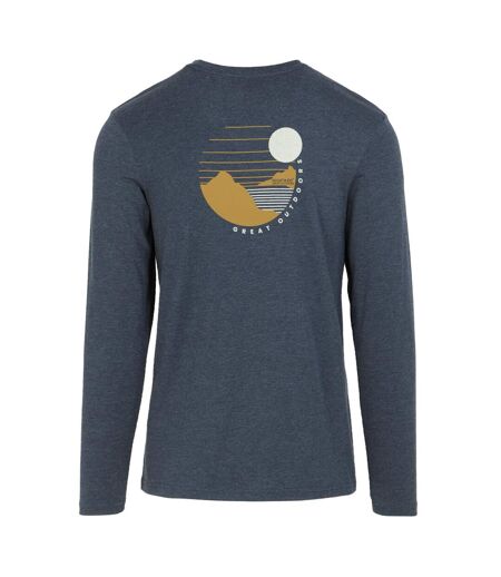 Mens Maylow Scenery Marl Long-sleeved T-shirt Navy Marl Regatta