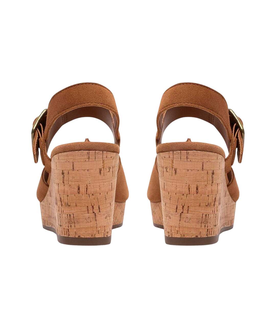 Womens/ladies Wedge Sandals Tan Clarks-2