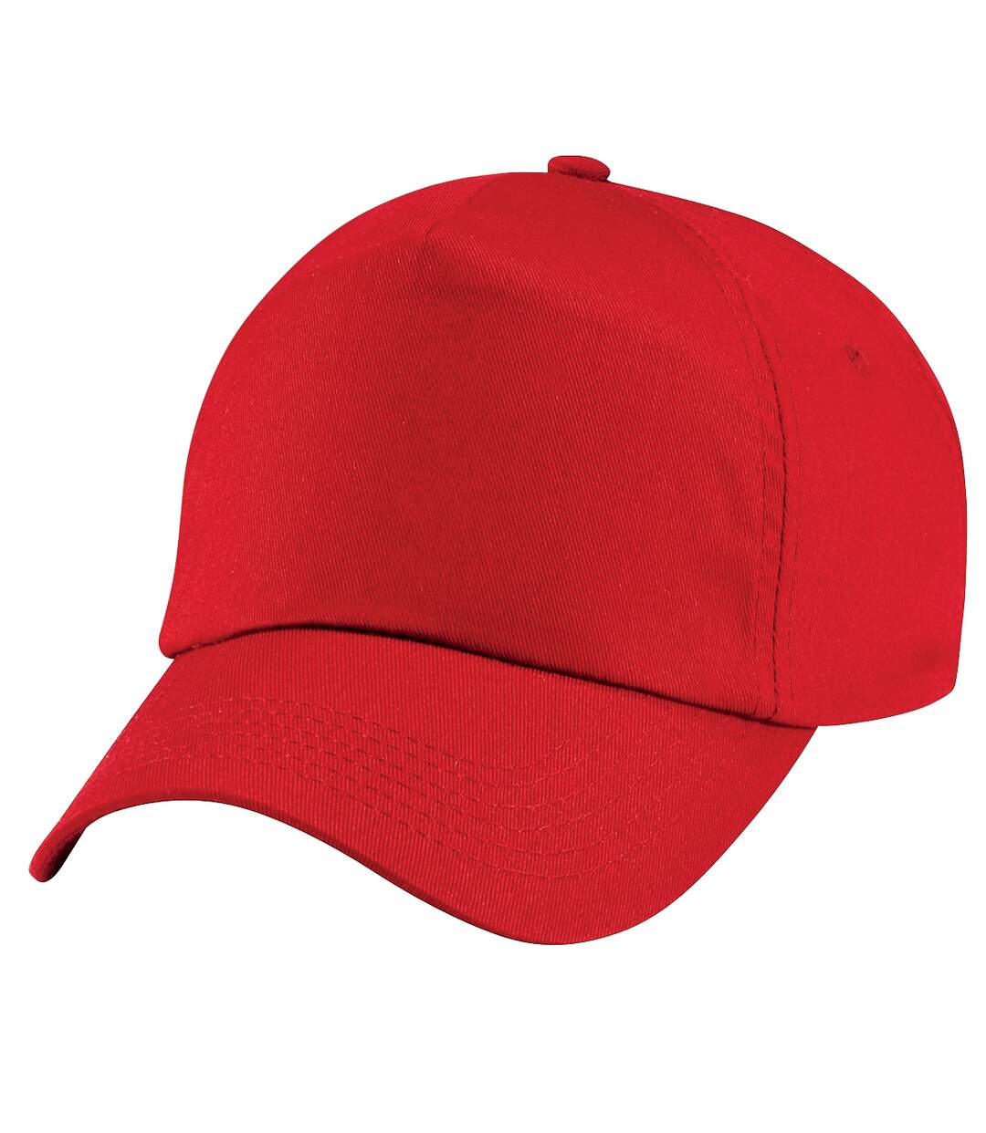 Casquette de baseball 100% coton enfant unisexe rouge Beechfield-1