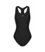 Maillot De Bain 1 Pièce Femme Noir Vert Imprimé Slazenger-1