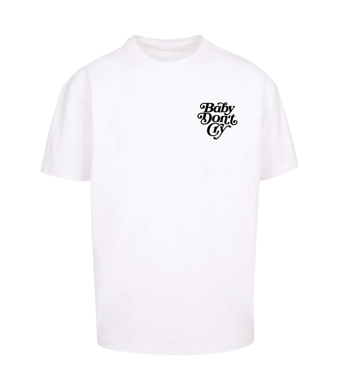 Mens Baby Dont Cry Oversized T-shirt White Mister Tee-2