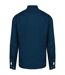 Mens linen long-sleeved shirt peacock blue Spasso-2