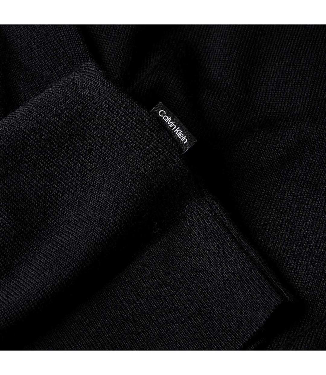 Mens Merino Wool Jumper Black Calvin Klein-3