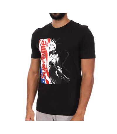 T-shirt Noir Homme Supreme Grip Maril - M