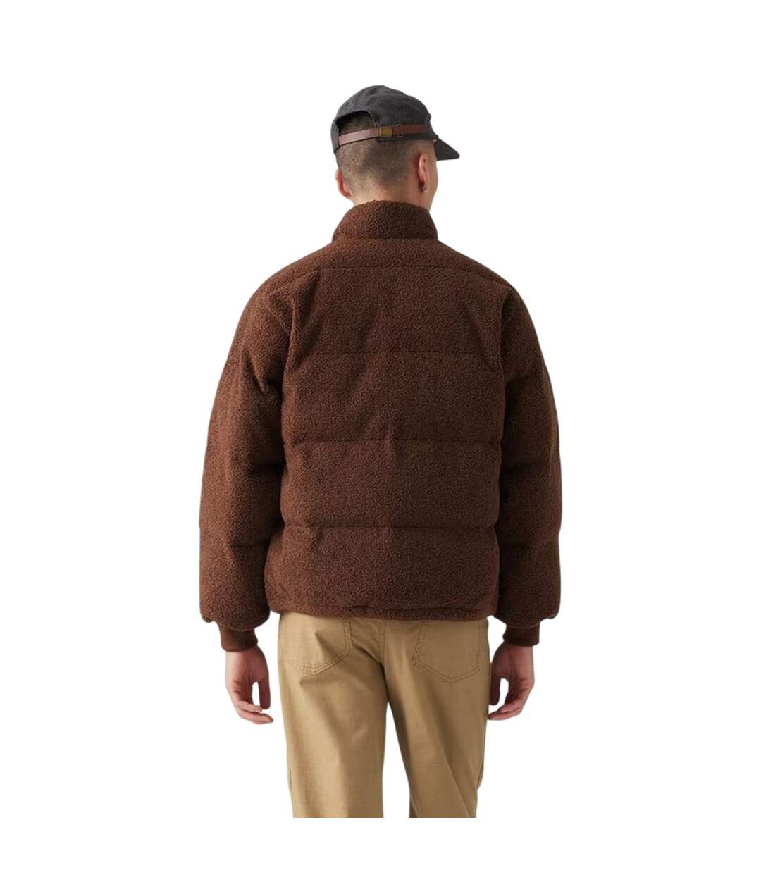 Mens Rocky Quilted Puffer Jacket Brown Levis-3