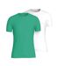 2x t-shirt blanc/vert homme kaporal tifth - l-1