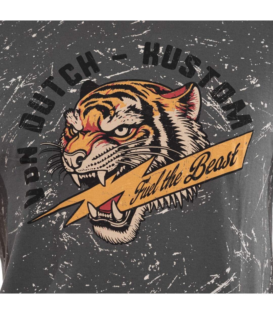 T-shirt homme regular fit col rond en jersey Beast Vondutch-2