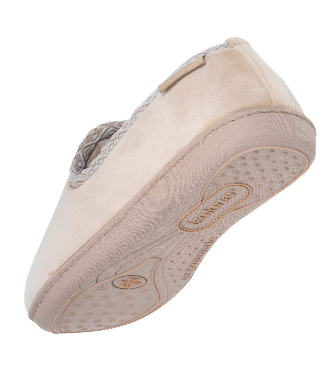 Isotoner Chaussons Charentaises femme microvelours semelle ergonomique, mousse à mémoire forme-5
