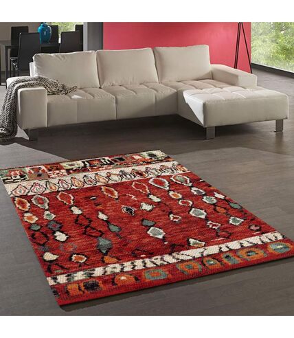 Tapis berbère tissé motifs tribaux MOROCO