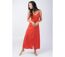 Robe longue fines bretelles VALENTINE unie terracotta Coton Du Monde-2