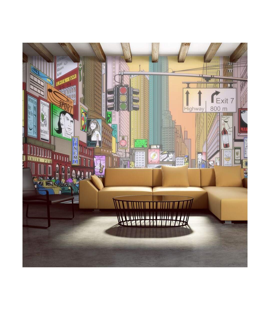 Papier Peint XXL L'heure de Pointe à New York 270x550cm-1