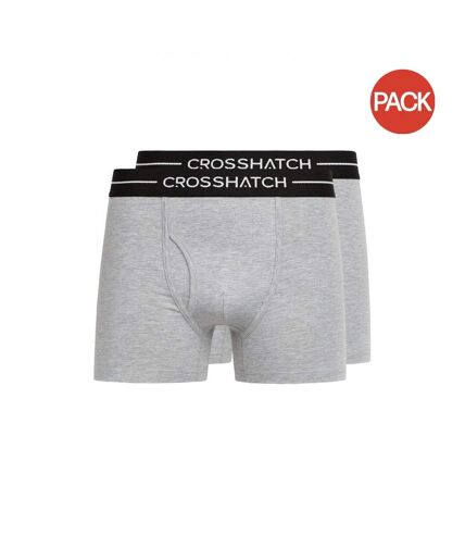 Pack of 2  Mens ambek boxer shorts  grey marl Crosshatch