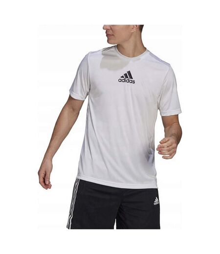 T-shirt Sport Style 3 Rayures Designed To Move Homme Blanc Adidas