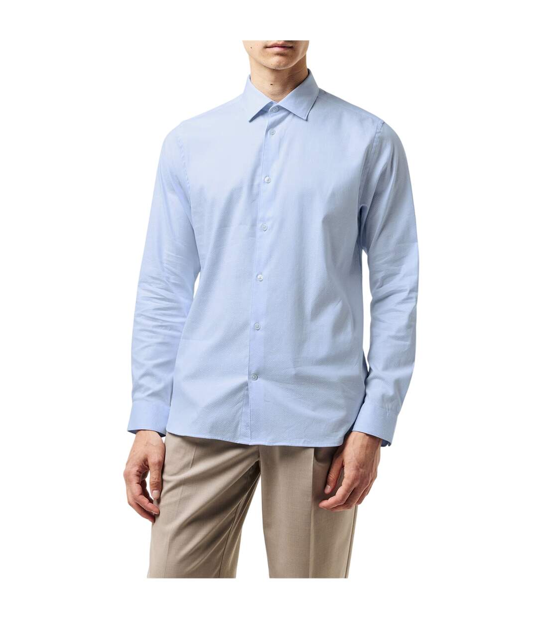 Chemise Manches Longues Homme Bleu Pastel Boss-3