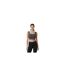 Womens/ladies Logo Ruched Sports Bra Shark Grey USA Pro-1