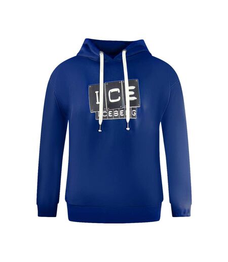 Mens Big Logo Hoodie Blue Ice Iceberg