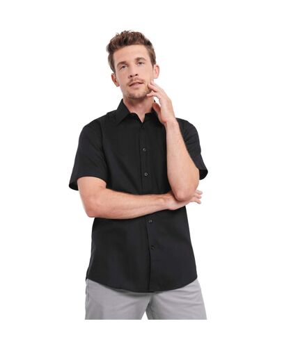 Chemise oxford homme noir Russell Collection Russell Collection