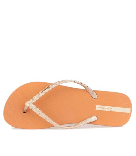 Womens/ladies exuberance chrome flip flops tan Ipanema