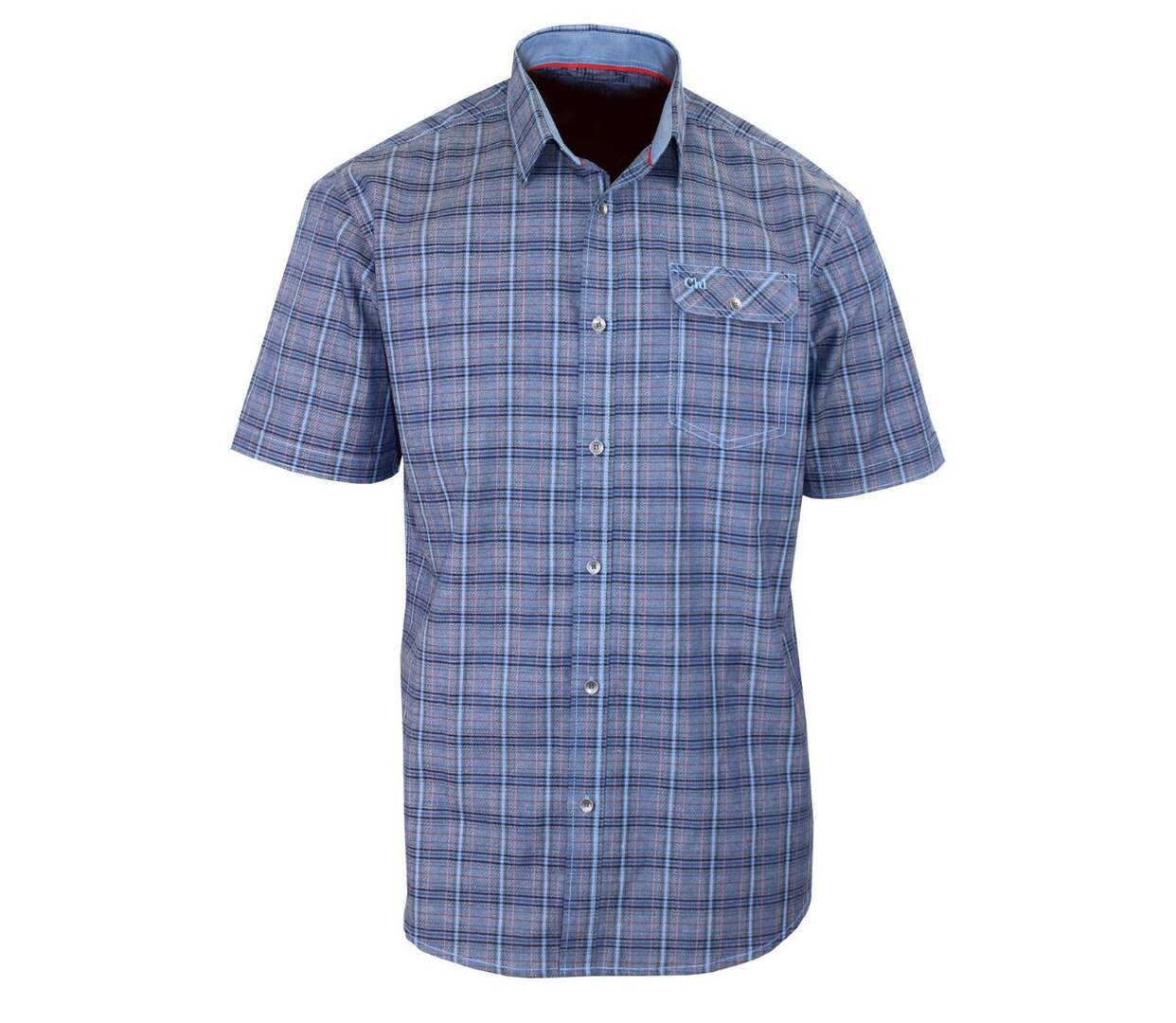 Chemise manches courtes 1 poche poitrine CH4021-1