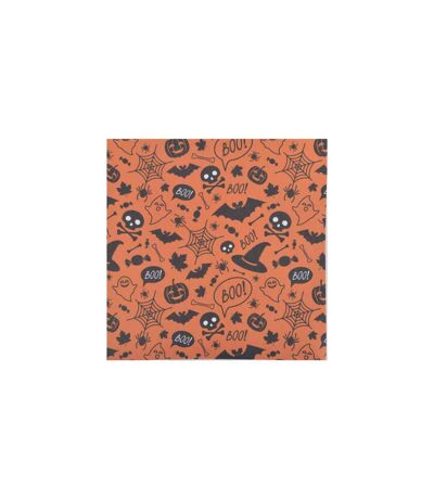 Lot de 20 Serviettes en Papier Halloween 33x33cm Orange