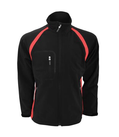 Finden & Hales Mens Team 3-Layer Softshell Sports Jacket (Black/Red) - UTRW442