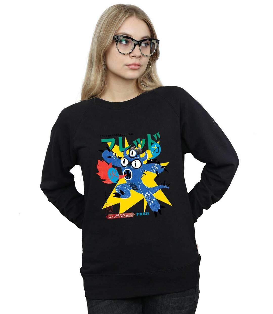 Disney Sweatshirt Big Hero 6 Fred Ultimate Kaiju - Femme/Femme (Noir) - UTBI12606-2