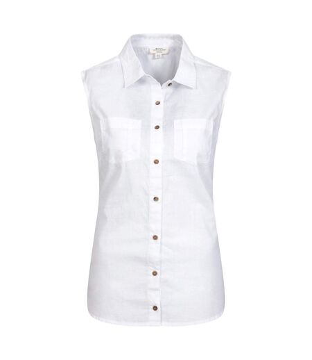 Womens/ladies coconut sleeveless shirt white Mountain Warehouse