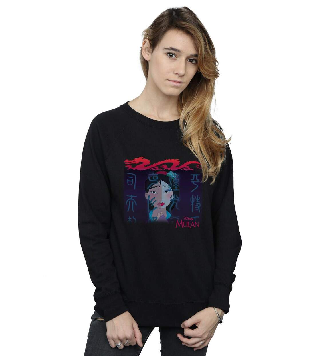 Disney - Sweat MULAN GEISHA FACE - Femme (Noir) - UTBI13762-2
