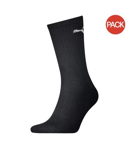 Pack of 3  Unisex adult crew sports socks  black Puma