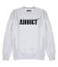 Addict Unisex Adult Stencil Logo Sweatshirt (Heather Grey/Black) - UTAD125