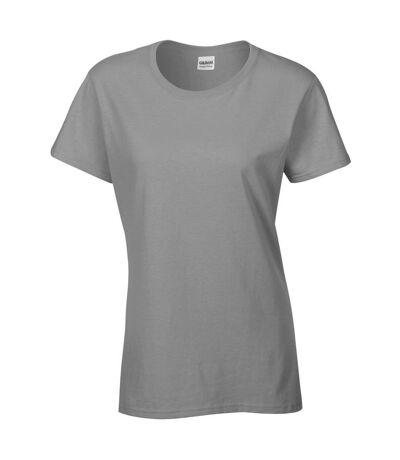 Gildan Ladies/Womens Heavy Cotton Missy Fit Short Sleeve T-Shirt (Graphite Heather)
