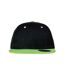 Result Headwear Unisex Adult Bronx Contrast Snapback Cap (Black/Lime) - UTPC5712