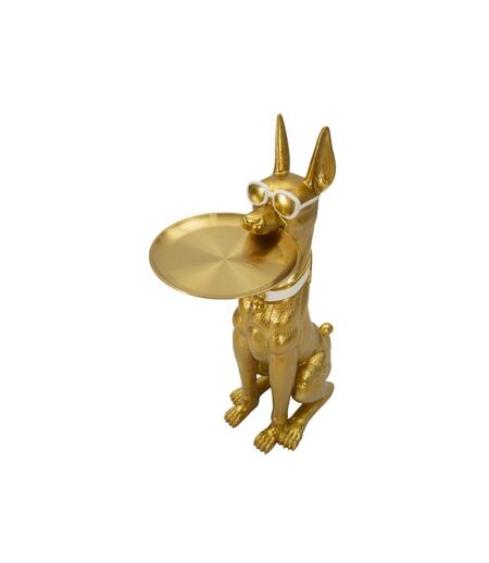 Vide-Poche Statue Chien Muscle 91cm Or