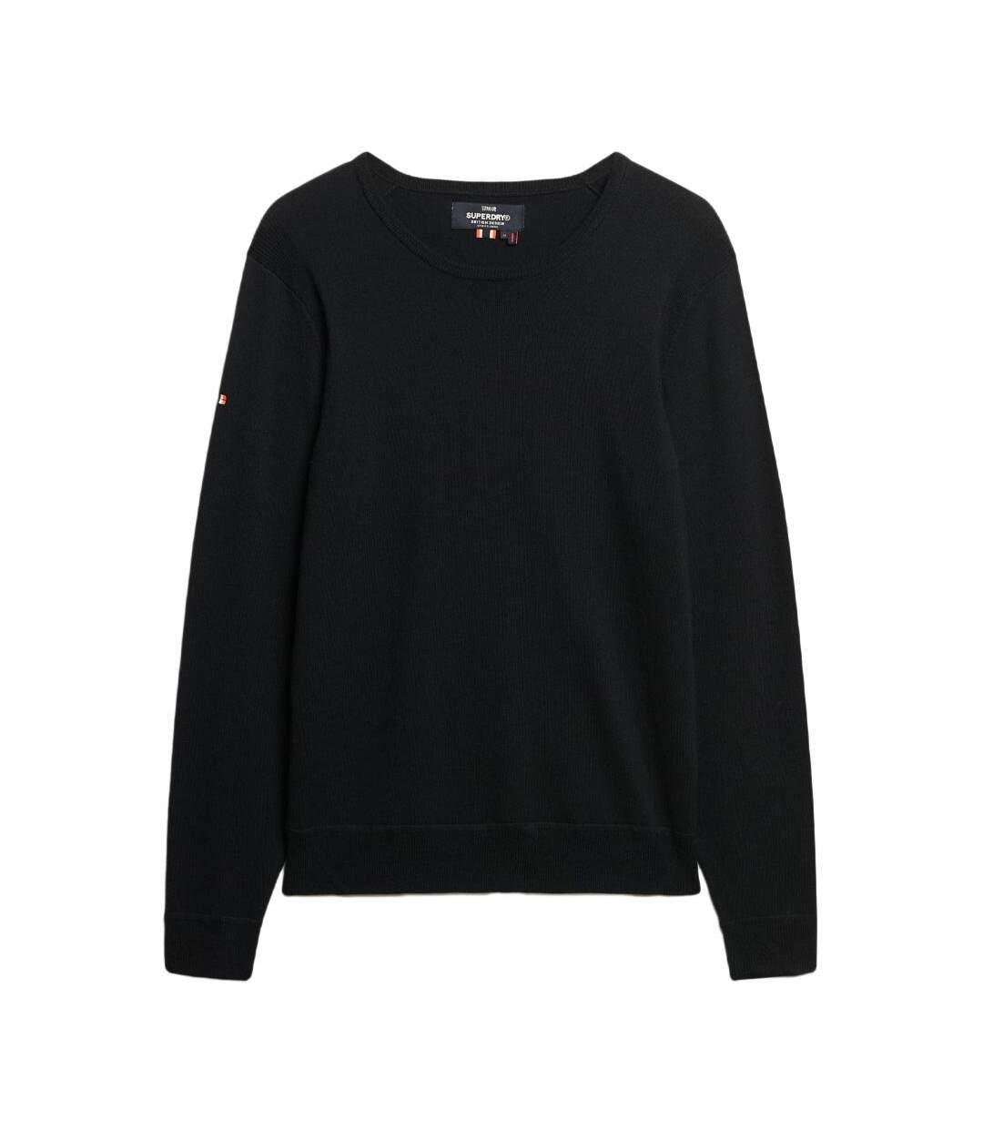 Pull noir homme superdry merino crew jumper - xxl-2