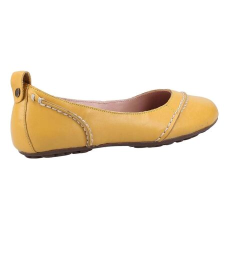 Womens/ladies Janessa Suede Slip On Pumps Yellow Hush Puppies