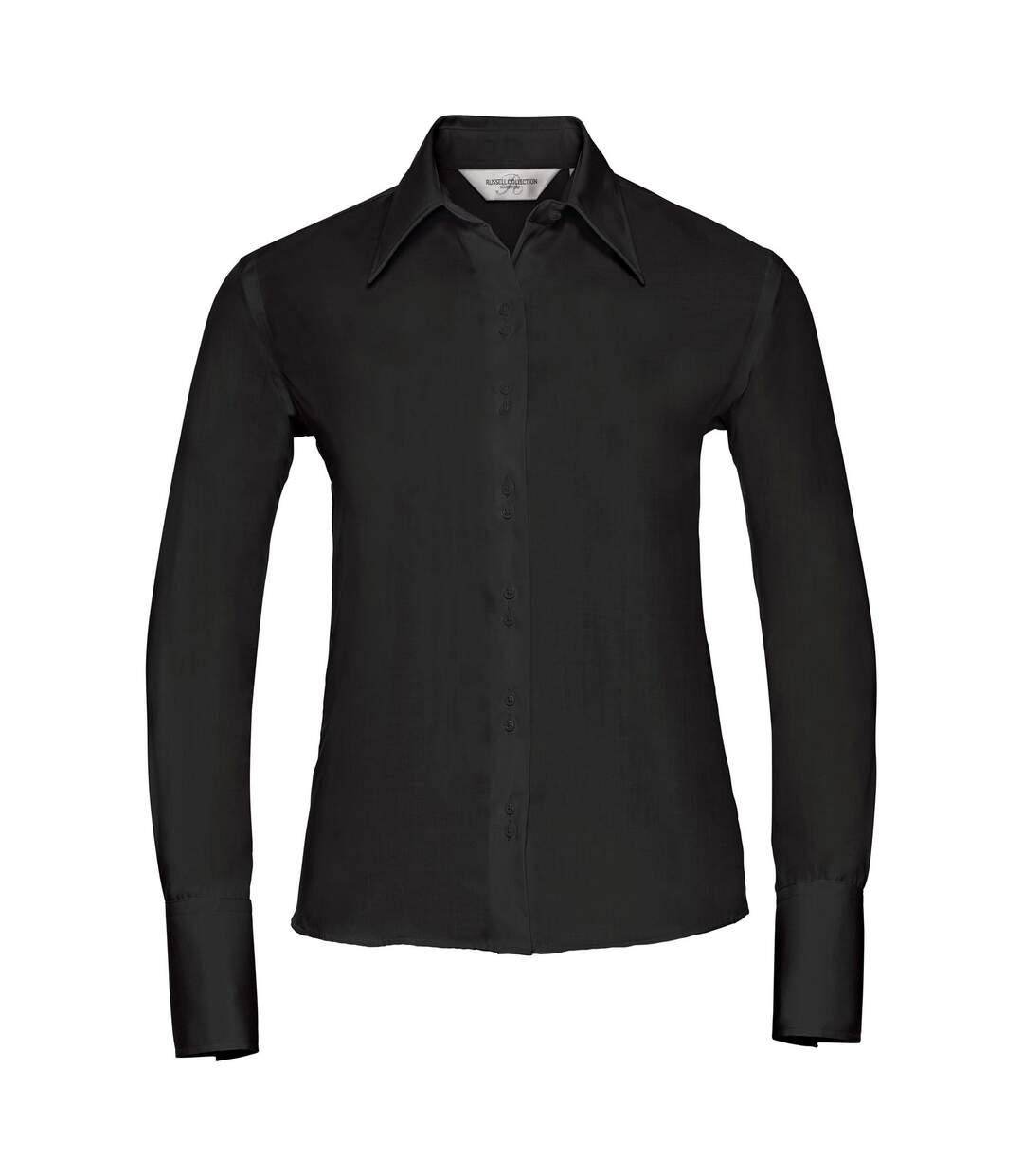 Collection Chemisier À Manches Longues Sans Repassage Femme Noir Russell-2