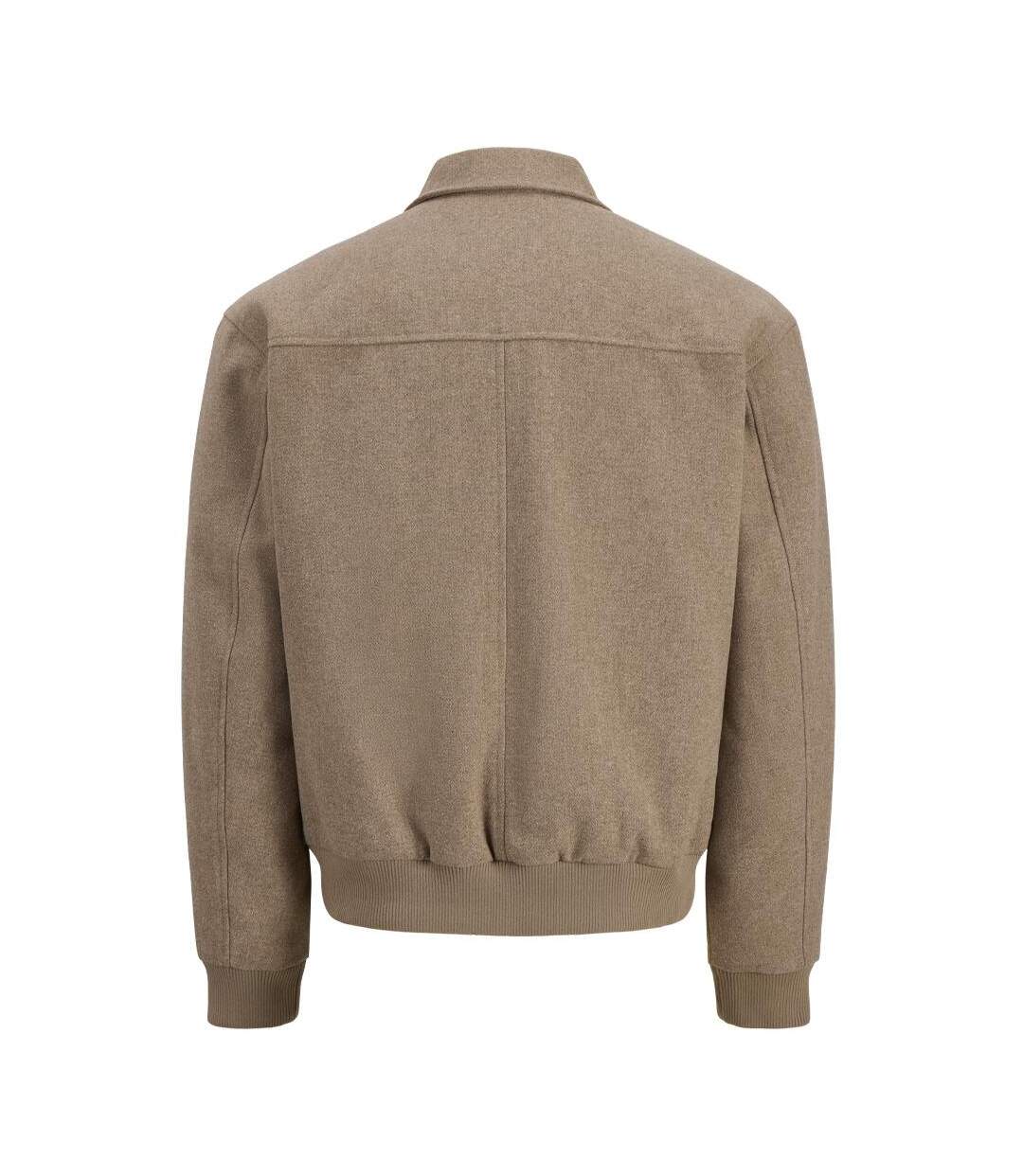 Veste beige homme jack & jones cover bomber-2