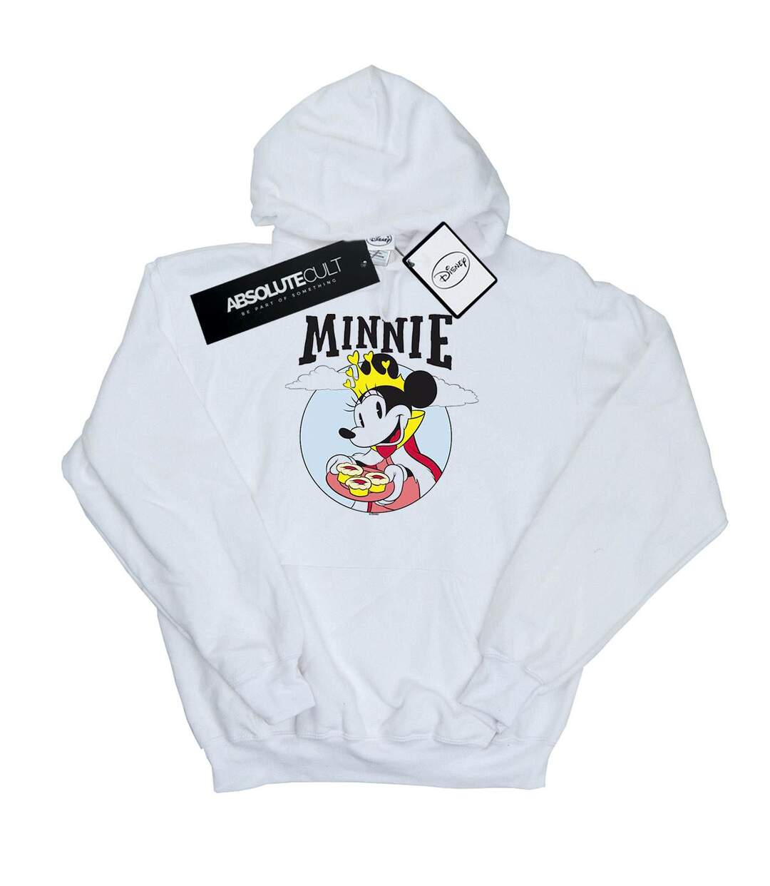Disney - Sweat à capuche MINNIE MOUSE QUEEN - Femme (Blanc) - UTBI11010-1