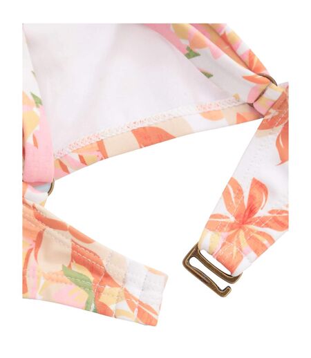Womens/ladies skye bralette bikini top off white Animal