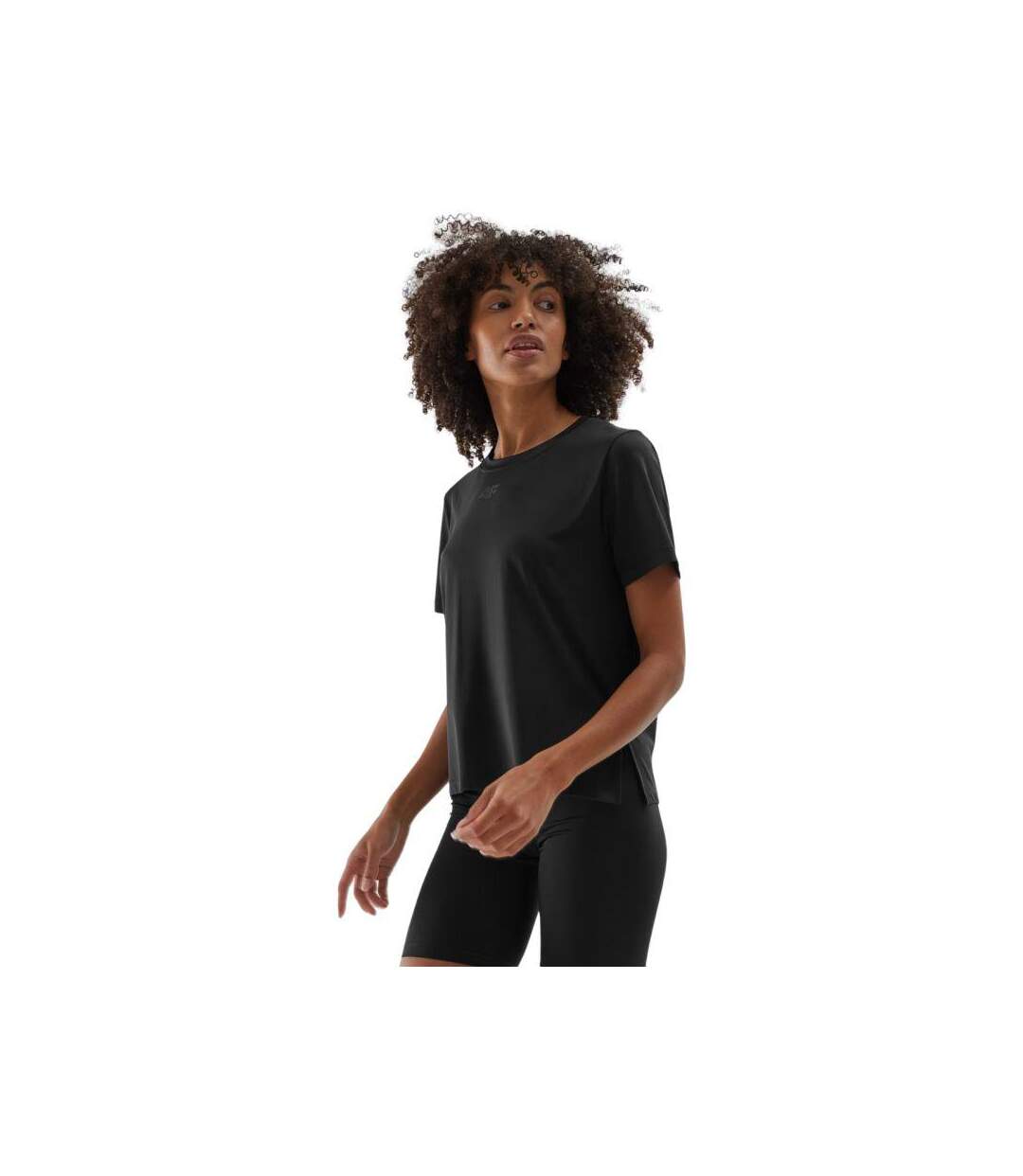 Womens/ladies Quick Dry Oversized Training T-shirt Black 4F-4