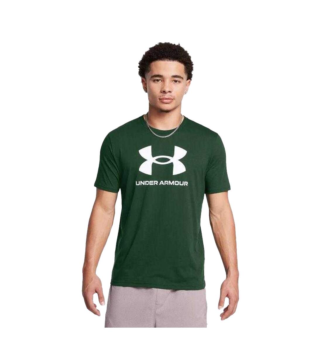 T-shirt Style Logo Homme Vert Under Armour-1