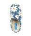 Chaussons mules plumeria femme bleu Lunar