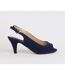 Good For The Sole Womens/Ladies Evelyn Peep Toe Wide Court Shoes (Navy) - UTDP1444