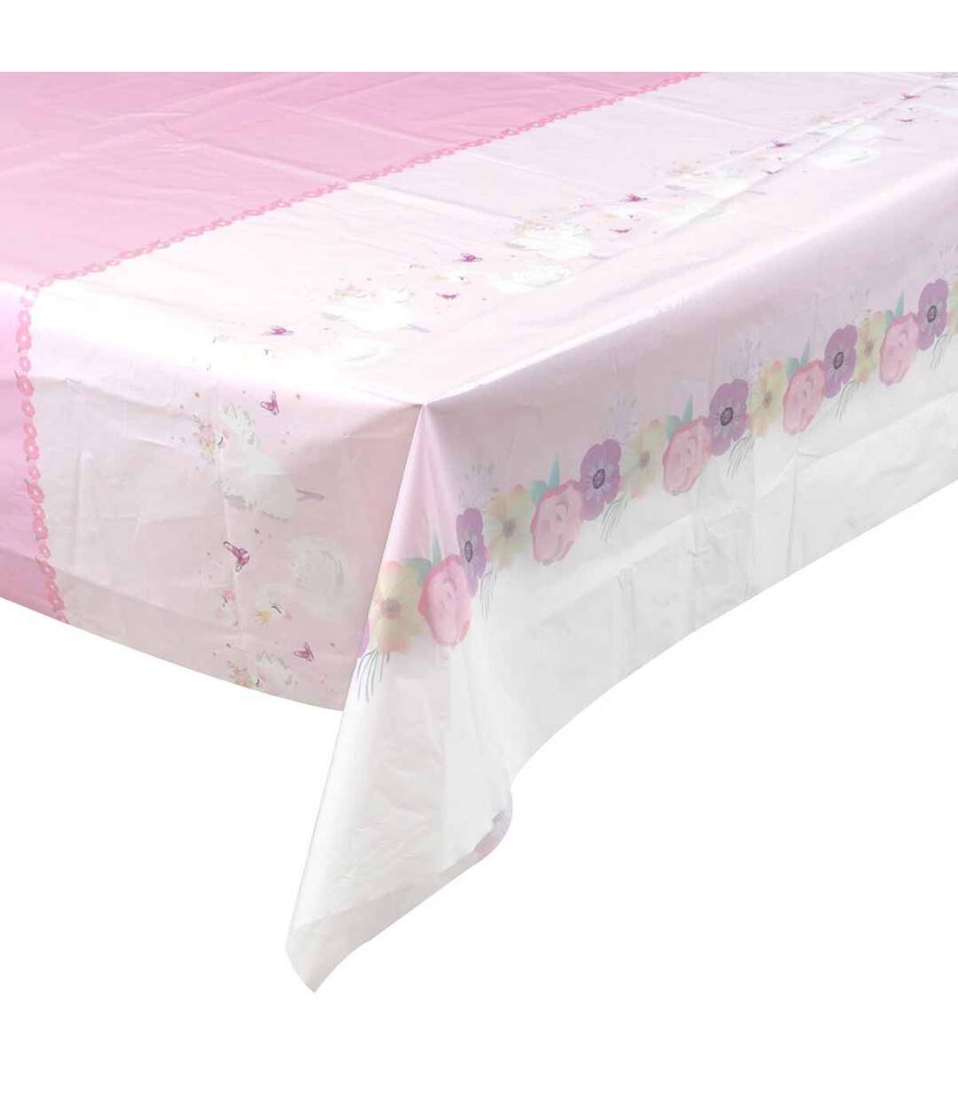 Nappe Plastique Cygne 1,3x1,8m Rose-1