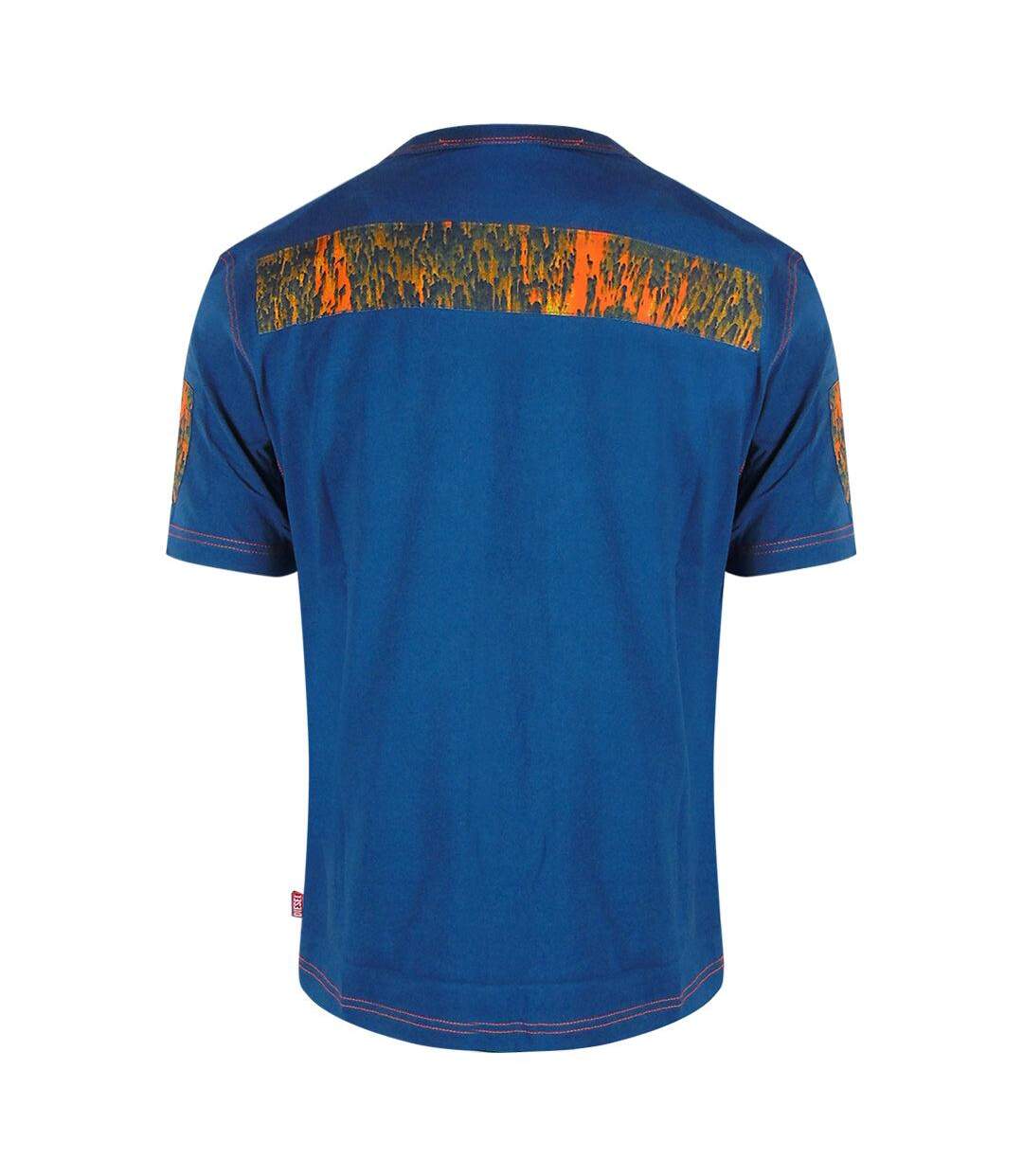 T-shirt Motif/style Logo Homme Bleu Marine Pastel Diesel-2